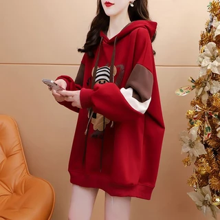 Áo Hoodie Mỏng Tay Dài Dáng Rộng In Họa Tiết Thời Trang Xuân Thu Hàn Quốc 2023 Cho Nữ