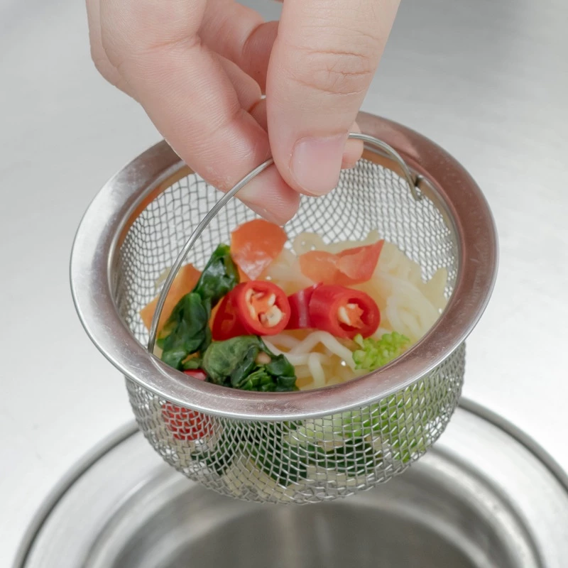 Giỏ Lọc Rác Bồn Rửa Bát, Lọc Rác Inox, Loại Cao Cấp, Có Dây Treo Xách - HÀNG CÓ SẴN