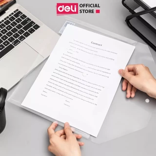 Bìa Cúc Túi Nút My Clear Bag File Đựng Tài Liệu A4 Deli Trong Suốt Túi Đựng Hồ Sơ Lưu Trữ Giấy Tờ Giấy Kiểm Tra Sổ Vẽ