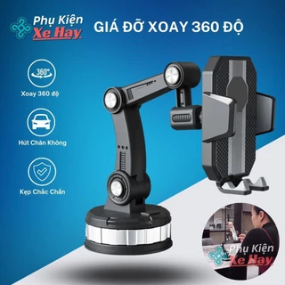 Giá Điện Thoại Ô tô Xoay 360 Độ chống rung kẹp đt xe hơi để bàn chắc chắn