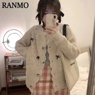 RANMO Áo Len áo khoác cardigan Korean Stylish Cute thời trang A91K6G8 48Z231129