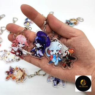 Anime keychain genshin impact zhongli hutao xiao nhân vật kẹo móc chìa khóa phụ kiện túi dễ thương mặt dây