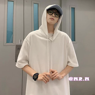 Áo Hoodie Ngắn Tay Phong Cách hiphop Mỹ Cho Nam