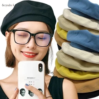 Mới Mũ beret cotton Màu Trơn Phong Cách Anh Quốc Thời Trang Thu Đông Cho Nữ