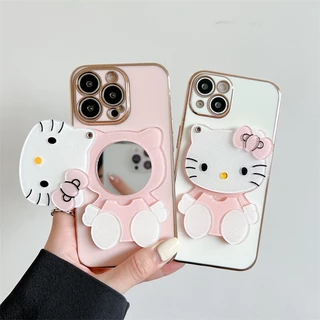 Ôp Điện Thoại Tráng Gương hello kitty Cho samsung galaxy a11 m11 a12 4g 5g a13 5g 4g a14 a04s a20s a21s