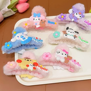 Sanrio Kẹp Tóc Hình Cá Mập Nhồi Bông Dễ Thương Cho Bé Gái