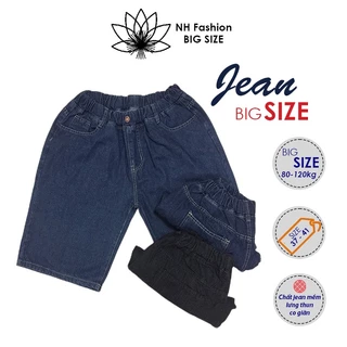 Quần short jean nam BIG SIZE lưng thun, quần nam size to chất jean mềm, mát  - NH BIG SIZE SHOP