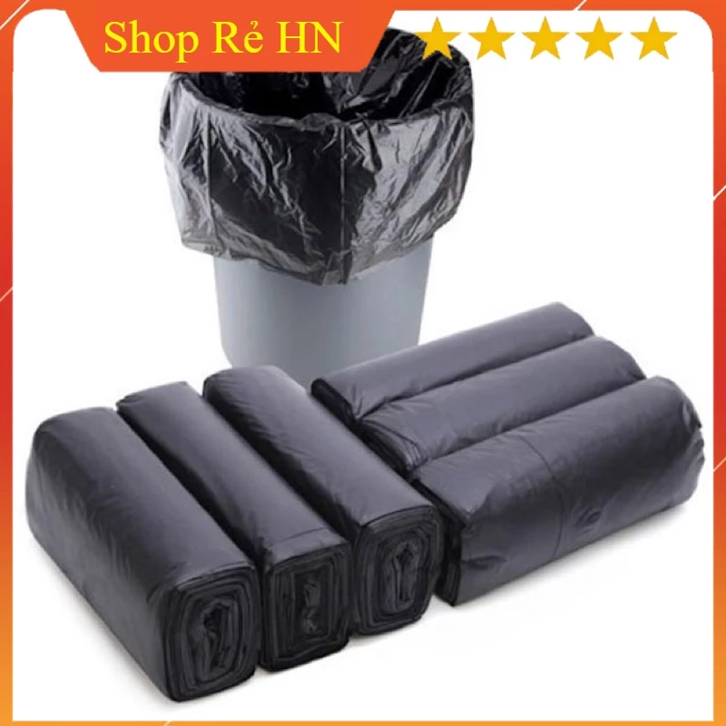 Túi rác tự phân huỷ-Bao rác đen kích thước lớn 55x65cm( set 3 cuộn) - Shop HN