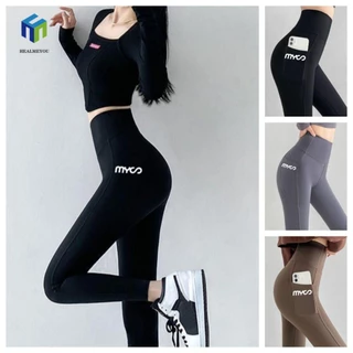 HEALMEYOU Quần Legging Không Đường May Lưng Cao Mềm Mại Nâng Mông Có Túi Dành Cho Nữ Tập yoga