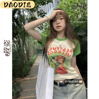 DAODIE áo phông áo thun nữ croptop baby tee Thời trang hàn quốc A29J2DT 35Z230831