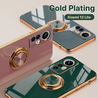 ốp lưng Xiaomi 12 Lite 12T Pro mạ vàng Chống Sốc Mềm Giá Đỡ Nhẫn Giá Đỡ Xoay 360 Độ Lấp Lánh Giá Đỡ Điện Thoại Mỏng Camera Mềm Có Vỏ Bảo Vệ