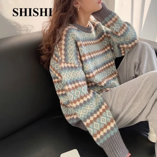 SHISHI Áo Len áo khoác cardigan Cổ điển Minimalist Popular Fashion WXF23B0X8C 48Z231129