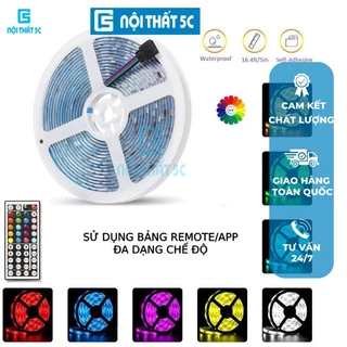 Đèn dây led RGB 60 bóng/m 16 triệu màu 3M 5M điều khiển bằng điện thoại thông minh, đèn trang trí phòng nháy theo nhạc