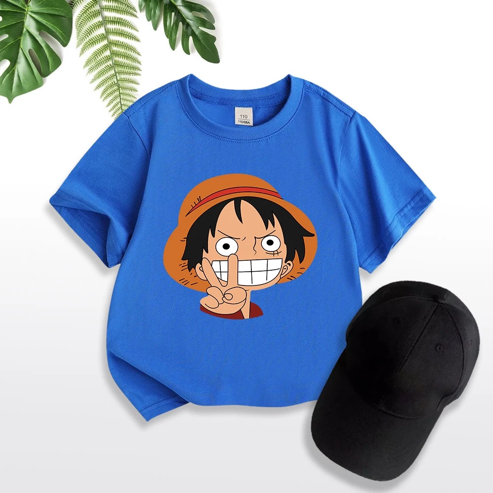 Áo thun trẻ em LUFFY SMILE, áo thun cho bé, có big size và size người lớn, 4 màu, Anam Store