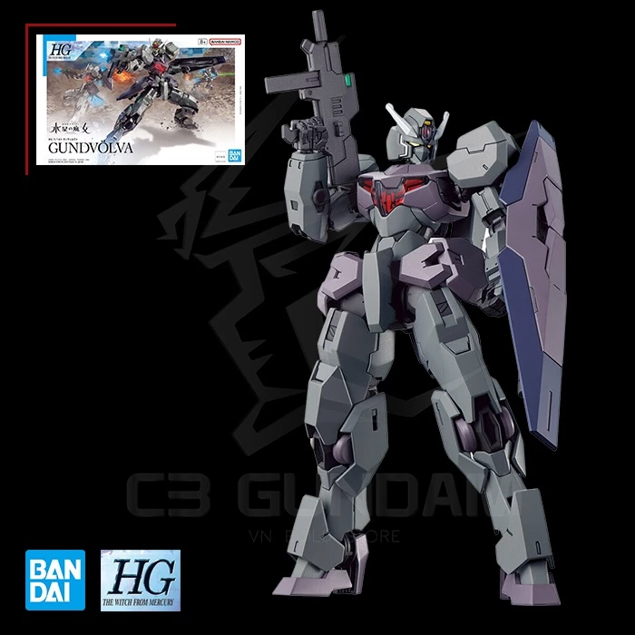 [BANDAI] MÔ HÌNH HG 024 1/144 GUNDVOLVA HGTWFM ĐỒ CHƠI LẮP RÁP GUNPLA CHÍNH HÃNG NHẬT BẢN