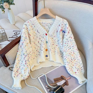 Áo Khoác cardigan Cổ Chữ v Tay Dài Nhiều Màu Sắc Thời Trang Mùa Thu 2023 Dành Cho Nữ