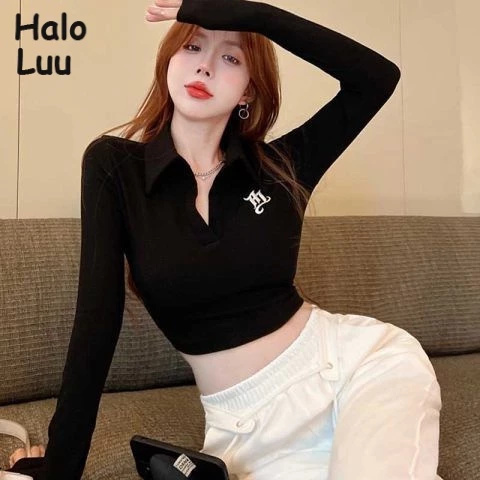 Halo  Luu áo phông áo thun nữ croptop baby tee Thời trang hàn quốc WTX23909HR 36Z230909