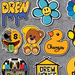 Sticker Chống Nước - 50 hình Drew dán laptop, điện thoại, đàn guitar, mũ bảo hiểm, vali