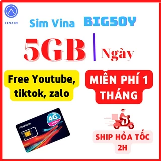 Sim 4G Vinaphone 1 Năm,Sim Mạng 1 Năm U1500/VD149/GV89/Big50y/D89Y/Fhappy/Thaga60/TD49