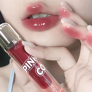 Pink coco Son Bóng Hiệu Ứng Gương Màu Hồng Tự Nhiên Chống Thấm Nước Không Dễ Phai Dưỡng Ẩm