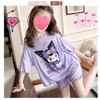 Bộ Đồ Ngủ Pijama Mùa Hè Mát Mẻ Cho Bé Gái 2-12 Tuổi