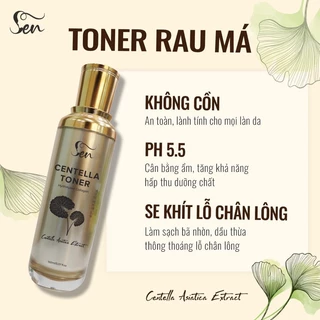 Toner Rau Má SEN Nước Hoa Hồng Cân Bằng Ẩm Trẻ Hoá Căng Bóng Da Dược Phẩm Mỹ Phẩm Sen