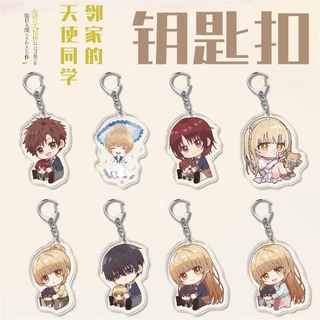 Móc khoá Anime The Angel Next Door Spoils Me Rotten Acrylic Key Ring Shiina Mahiru FujiMiya Amane Phụ kiện trang trí