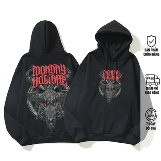 Áo Hoodie Nam Nữ SATAN 2, Vải Nỉ Ngoại Dầy Nón 2 Lớp Tay Bo Gân, Anam Store