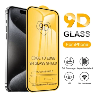 Kính cường lực Full màn 9D Cho iPhone 15 14 13 12 11 Pro Max X Xs Xr 6 6s 7 8 Plus