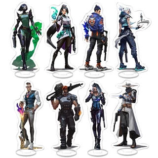 Mô hình Standee Game Figure Valorant Sage Killjoy Jett Sova Cypher Salvia hgkg Phụ kiện trang trí để bàn góc học tập