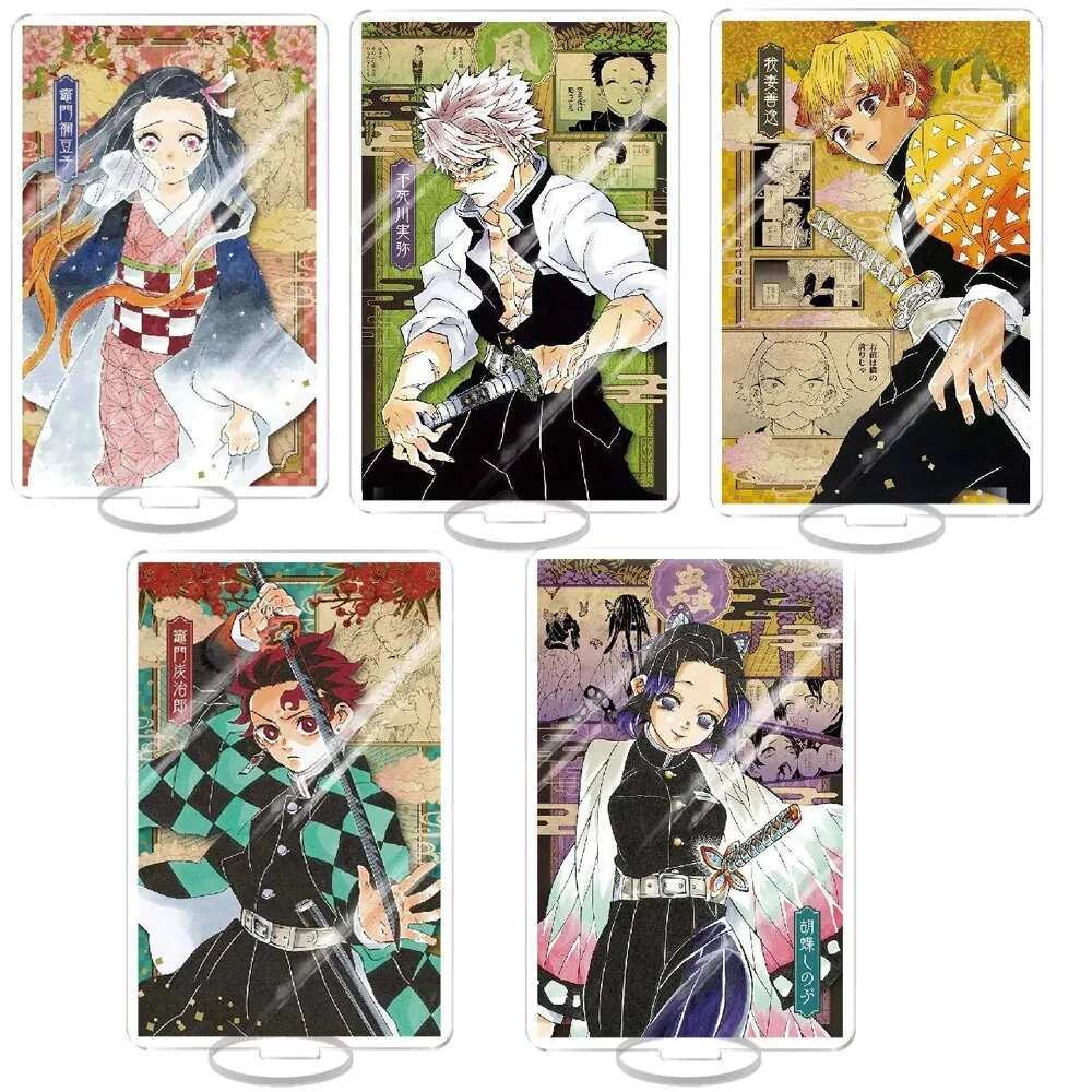 Mô hình Standee Demon Slayer Kimetsu No Yaiba hjk Tanjirou Nezuko Kochou Shinobu Phụ kiện trang trí để bàn góc học tập