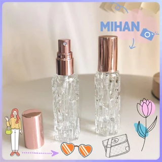 Mihan1 Set 2 Chai Thủy Tinh 10ml mini Chiết Nước Hoa Mang Theo Du Lịch Tiện Lợi