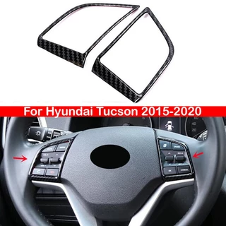 Miếng Dán Trang Trí Bảng Điều Khiển Vô Lăng Xe Hơi hyundai tucson 2015-2020 Bằng Sợi carbon