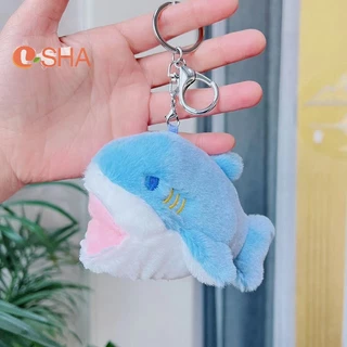 1 Cá Mập Nhồi Bông Kích Thước 12cm Trang Trí Móc Khóa Mới