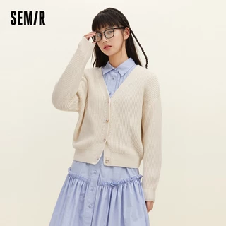 Semir Áo Khoác cardigan Dệt Kim Dáng Rộng Thời Trang Xuân Thu Cho Nữ