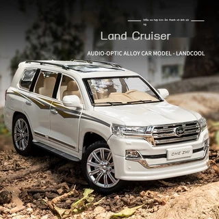 🍑HÀNG CÓ SẴN🍁 1:24 Toyota Land Cruiser xe bắt chước thực xe địa hình mô hình xe ô tô hợp kim đồ c