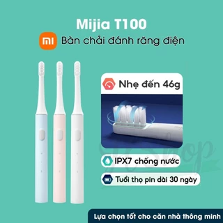 Bàn Chải Điện Xiaomi Mijia T100 - Làm Trắng Răng, Lấy Sạch Mảng Bám Kèm Tính Năng Chống Nước IPX