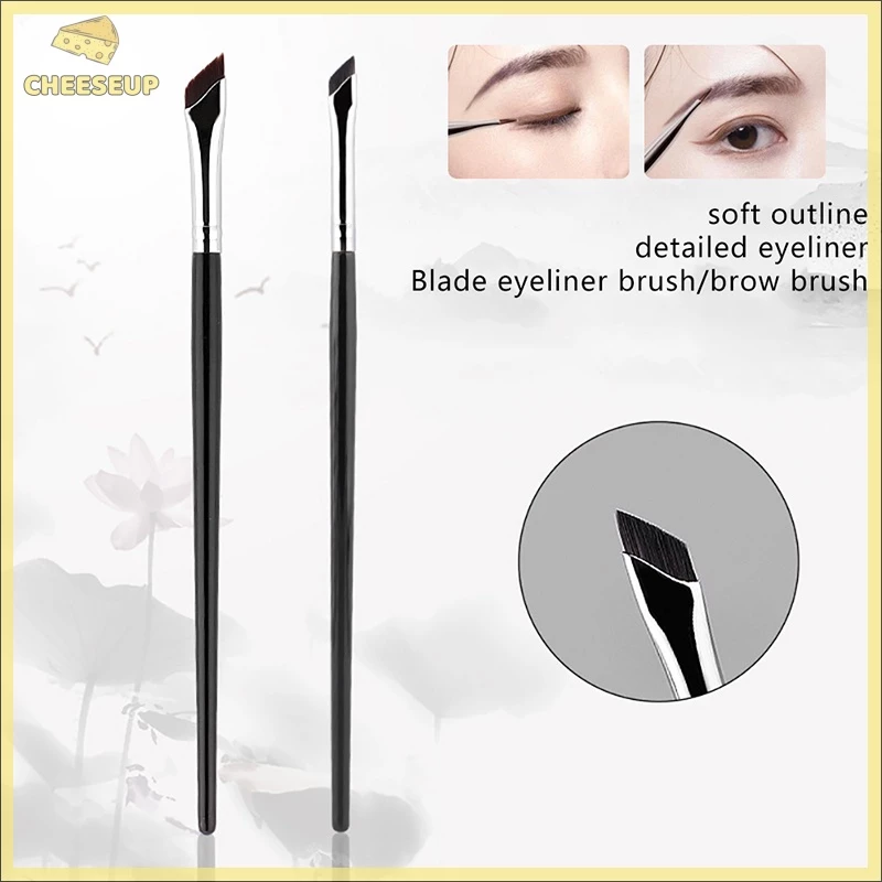 Béo phì| Nâng cấp Blade Eyeliner Brush Siêu mỏng Fine Angle Flat Eyebrow Brush Under New