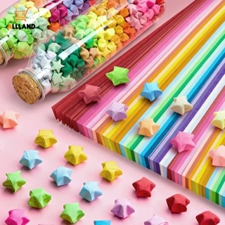 Bộ 540 Tờ Giấy Gấp Sao origami Hai Mặt Nhiều Màu Sắc Dùng Làm Quà Tặng Cho Ngày Nhà Giáo