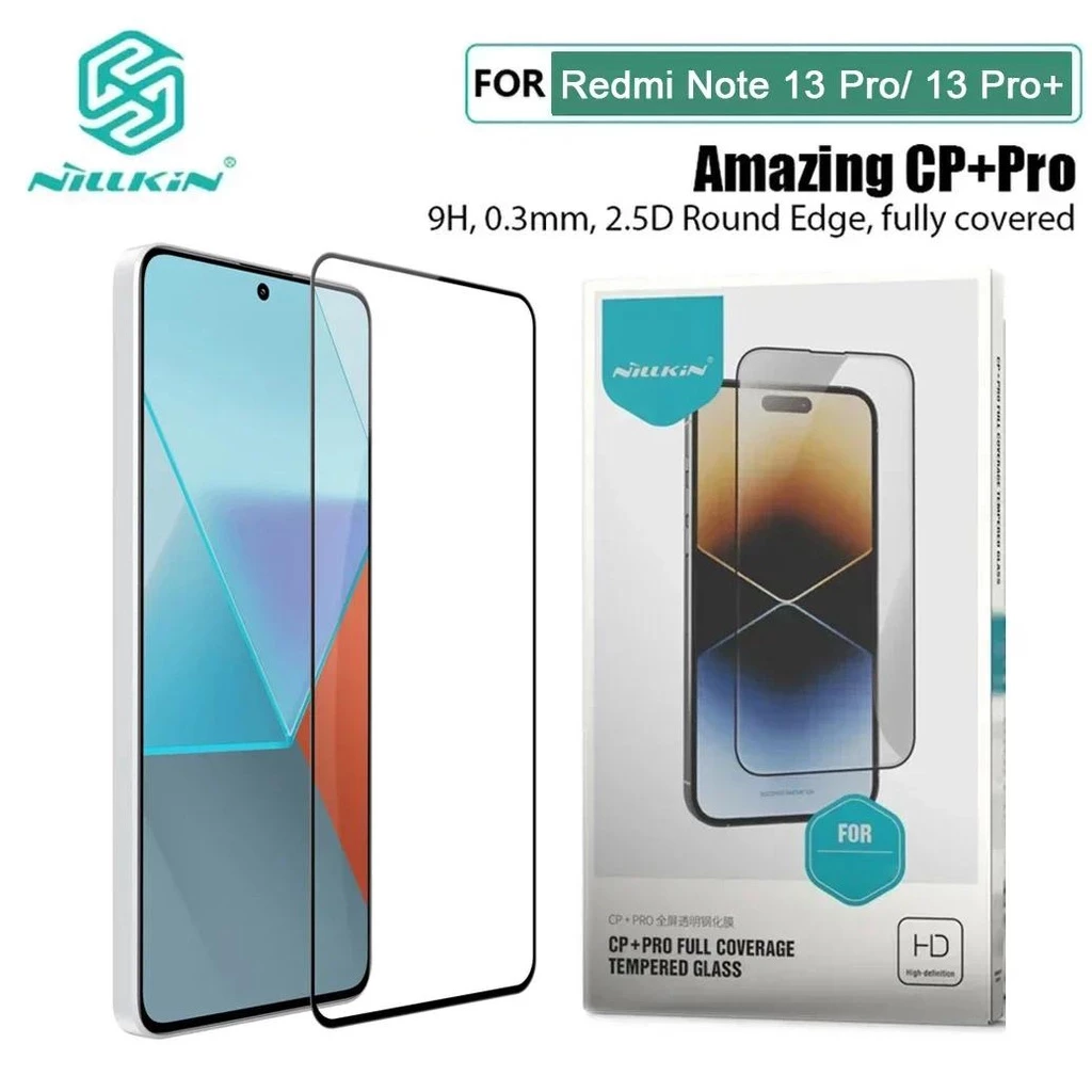 Kính Cường Lực Redmi Note 13 Pro Nillkin CP+Pro bảo vệ toàn màn hình cho Xiaomi Redmi Note 13 Pro Plus