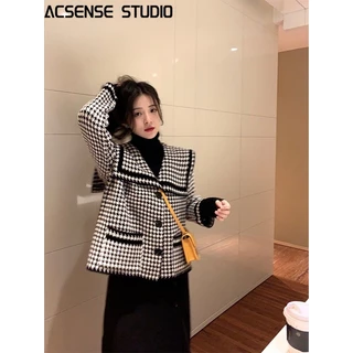 ACSENSE STUDIO Áo Len áo khoác cardigan xu hướng Cổ điển Trendy Casual WXF23B0PSQ 46Z231117