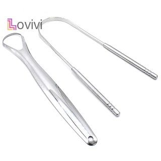 Set 2 Lưỡi Cạo Bằng Thép Không Gỉ Chuyên Dụng Cho Vệ Sinh Răng Miệng Mới