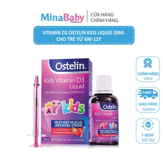 Vitamin D3 Ostelin Kids Liquid 20ml (6m-12Y) hàng nội địa Úc