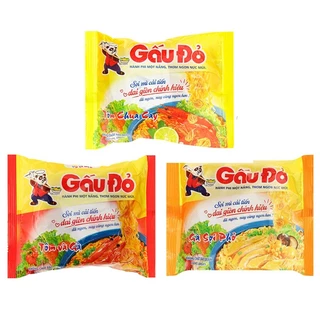 Mì Gấu Đỏ Tôm Gà / Sợi Phở / Tôm Chua Cay Gói 63g