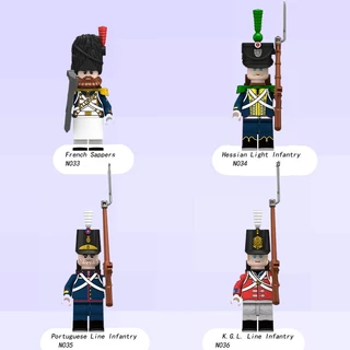 Đồ Chơi Lắp Ráp Mini Mẫu Lính Anh Tây Ban Nha Pháp Trong Cuộc Chiến Napoleon N033 N036 - Mô Hình Nhân Vật