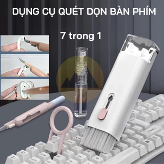 Bộ Dụng Cụ Vệ Sinh Bàn Phím Máy Tính Tai Nghe Đa Năng 7 Trong 1 Siêu Tiện Lợi Nhỏ Gọn Dễ Dàng Đem Theo -PTTstore