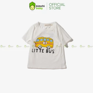 Áo Cộc Tay Bé Trai Minky Mom Vải Cotton 100% Trắng Basic Họa Tiết Khủng Long Ô Tô,Áo Thun Trẻ Em Cho Bé Cộc Tay MKMA2110