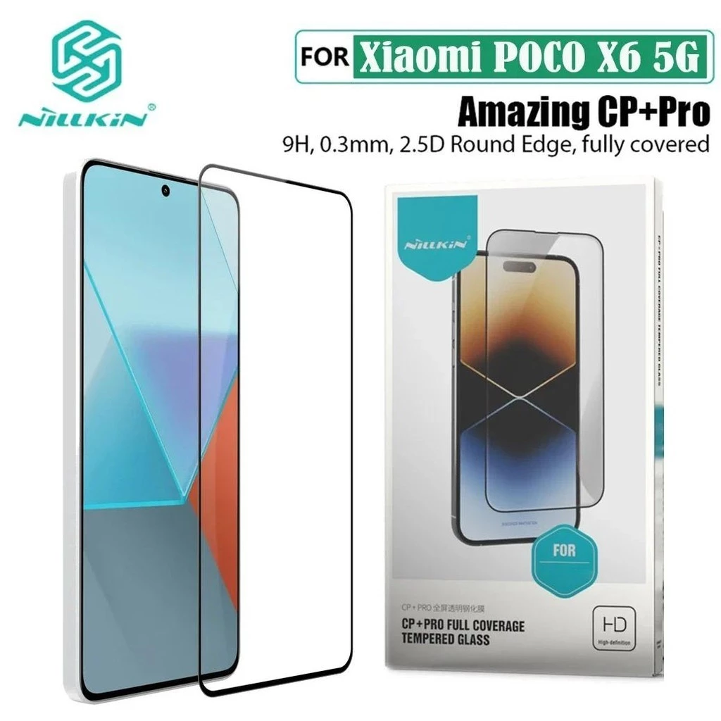 Kính Cường Lực POCO X6 5G Nillkin CP+Pro bảo vệ toàn màn hình cho Xiaomi POCO X6 Pro 5G