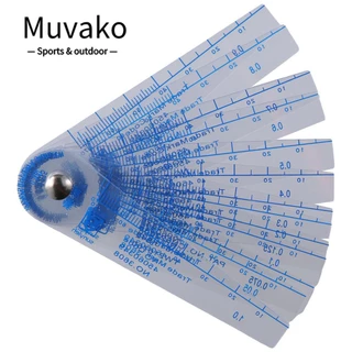 Muvako Thước Đo Độ Dày Bằng Nhựa 13 Lưỡi 0.05-1mm Chuyên Dụng