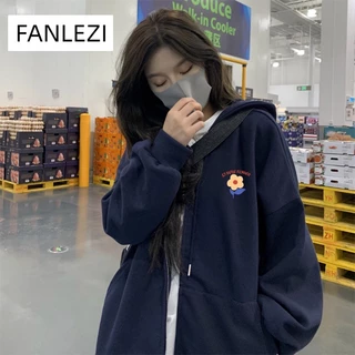  FANLEZI Áo Khoác hoodie áo khoác nữ zip hoodie Korean Độc đáo chic High-quality A98J2GW 39Z230928